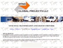 Tablet Screenshot of dynoglobalprojects.com